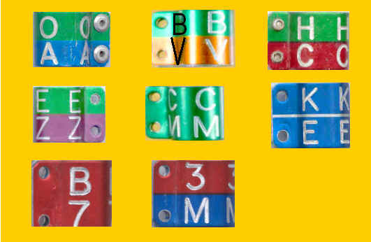 Colour Band field identification chart